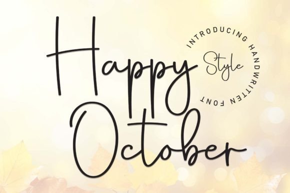 Discover the Charming Appeal of Happy October Typography