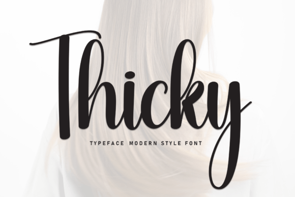 Discover Thicky: A Handwritten Font for Romantic Design Projects