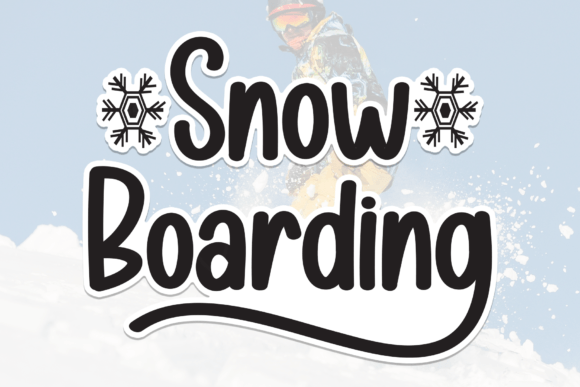 Snow Boarding: A Whimsical Handwritten Font for Festive Designs